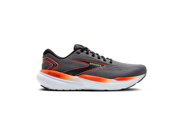 Brooks Glycerin 21 44 Gray/Mandarin Red/Green