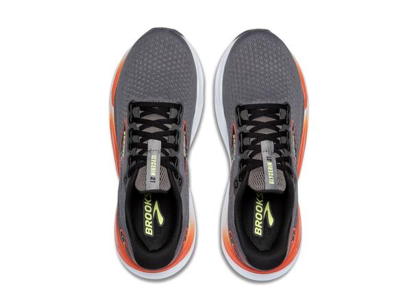 Brooks Glycerin 21 44 Gray/Mandarin Red/Green